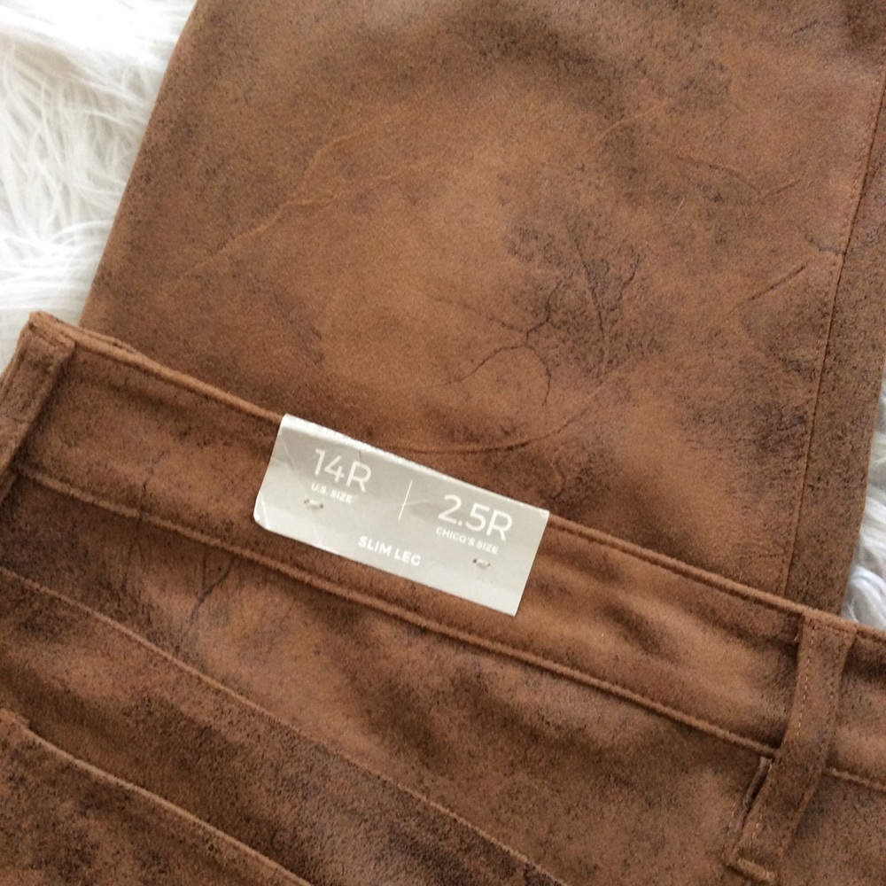 NWT Chico’s Faux Suede Slim Pant - Picture 14 of 16